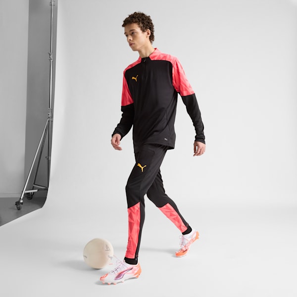 Chaussures de soccer à crampons pour terrain ferme ULTRA 5 ULTIMATE Homme, PUMA White-PUMA Black-Glowing Red, extralarge